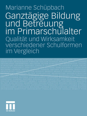 cover image of Ganztägige Bildung und Betreuung im Primarschulalter